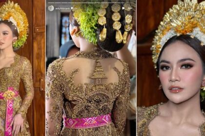 Mengintip Detail Kebaya Mahalini di Upacara Adat Mepamit